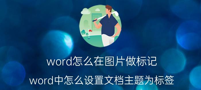 word怎么在图片做标记 word中怎么设置文档主题为标签？